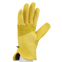 Load image into Gallery viewer, Cowhide Leather Work Safe Gloves for Garden Motorcycle Driving Welding Protection Workshops Non-slip Wear-resisting Fit Porter
