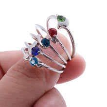 Load image into Gallery viewer, Hot Woman Wholesale Lots 30pcs Rhinestone Assorted Silver Plated Ring with 36 Slots Ring Storage

