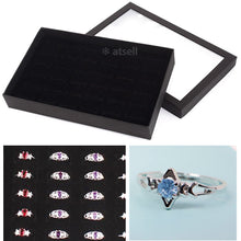 Load image into Gallery viewer, Hot Woman Wholesale Lots 30pcs Rhinestone Assorted Silver Plated Ring with 36 Slots Ring Storage
