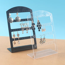 Load image into Gallery viewer, 48 Holes Jewelry Organizer Stand Black Plastic Earring Holder Pesentoir Fashion Earrings Display Rack

