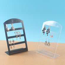 Load image into Gallery viewer, 24 Holes Jewelry Organizer Stand Black Plastic Earring Holder Pesentoir Fashion Earrings Display Rack
