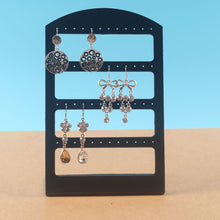 Load image into Gallery viewer, 24 Holes Jewelry Organizer Stand Black Plastic Earring Holder Pesentoir Fashion Earrings Display Rack
