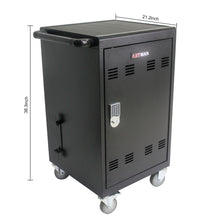 Load image into Gallery viewer, Mobile Charging Cart and Cabinet for Tablets Laptops 30-Device With Combination Lock--Black
