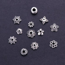 Load image into Gallery viewer, 360pcs Silver Spacer Beads Caps of 12 Styles Jewelry Accessories for Bracelet Necklace Jewelry Making
