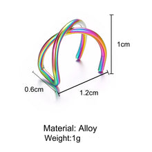 Load image into Gallery viewer, Hollow Creative Ear Nail Earring Colorful No Pierced Ear Invisible Earclips Clamp Fashion Women Jewelry
