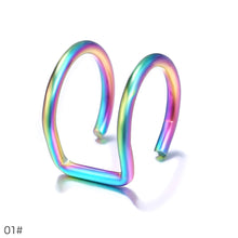Load image into Gallery viewer, Hollow Creative Ear Nail Earring Colorful No Pierced Ear Invisible Earclips Clamp Fashion Women Jewelry

