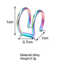 Load image into Gallery viewer, Hollow Creative Ear Nail Earring Colorful No Pierced Ear Invisible Earclips Clamp Fashion Women Jewelry
