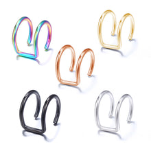 Load image into Gallery viewer, Hollow Creative Ear Nail Earring Colorful No Pierced Ear Invisible Earclips Clamp Fashion Women Jewelry

