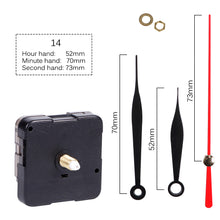 Load image into Gallery viewer, Quartz Clock Movement With Hands For Mechanism Clock Repair Replacement Shaft Length 12mm (9/20 Inch) Thread Length 5mm(1/5 Inch)
