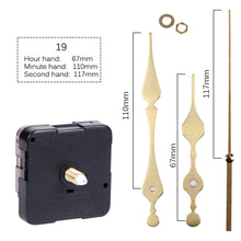 Load image into Gallery viewer, Quartz Clock Movement With Hands For Mechanism Clock Repair Replacement Shaft Length 12mm (9/20 Inch) Thread Length 5mm(1/5 Inch)
