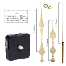 Load image into Gallery viewer, Quartz Clock Movement With Hands For Mechanism Clock Repair Replacement Shaft Length 12mm (9/20 Inch) Thread Length 5mm(1/5 Inch)
