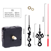 Load image into Gallery viewer, Quartz Clock Movement With Hands For Mechanism Clock Repair Replacement Shaft Length 12mm (9/20 Inch) Thread Length 5mm(1/5 Inch)
