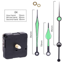 Load image into Gallery viewer, Quartz Clock Movement With Hands For Mechanism Clock Repair Replacement Shaft Length 12mm (9/20 Inch) Thread Length 5mm(1/5 Inch)

