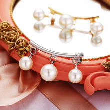 Load image into Gallery viewer, Simple Pearl Pin Brooch Breastpin Collar Cardigan Brooch Straps Fixed Anti Slip Pin Luxury Silver Gold Cloth Dress
