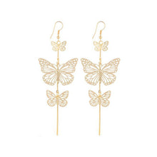 Load image into Gallery viewer, Fashion Exaggerated Elegant Long Tassel Butterfly Earrings Women Jewelry Gift
