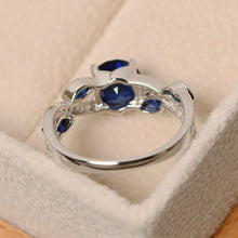 Load image into Gallery viewer, Women Inlay Cubic Zirconia Red Sapphire Rings Leaves Luxury Wedding Engagement Ring
