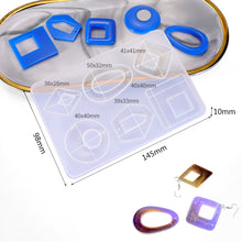 Load image into Gallery viewer, Earring Resin Molds, Stud Earring Jewelry Epoxy Resin Silicone Molds Include Droppers, Stirrers for DIY Jewelry Craft Making
