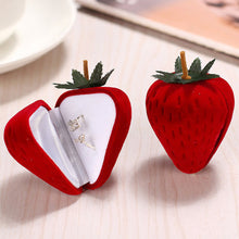 Load image into Gallery viewer, Creative Lovely Strawberry Shape Jewelry Box Velvet Earrings Necklace Bracelet Ring Box Gift Jewelry Display
