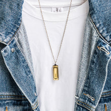 Load image into Gallery viewer, Mini Harmonica Necklace 4 Hole 8 Tone Harmonica Pendant Necklace Kids Musical Instruments Gift
