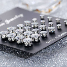 Load image into Gallery viewer, 12 Pairs Simple Exquisite Elegant Ear Stud Alloy Round Zircon Earring Sets Women Jewelry Gift
