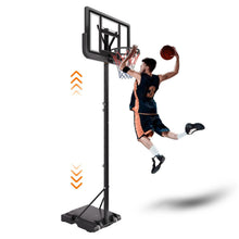 Load image into Gallery viewer, Basketball Hoop Basketball System 4.76-10ft Height Adjustable with 4 Basketball, Net Pocket, Inflator Set
