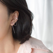 Load image into Gallery viewer, 1PC Fashion Sweet Personalized Zircon Long Ear Line Wave Lace Ear Clip Jewelry Gift for Women
