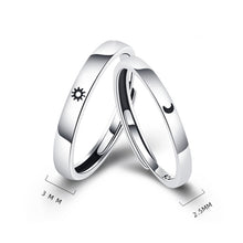 Load image into Gallery viewer, Creative Simple Moon Sun Adjustable Couple Rings Girl Boy Friend Jewelry Gift
