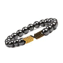 Load image into Gallery viewer, Fashion Simple Small Arrow Beads Hematite Elastic Bracelet Men Jewelry Gift

