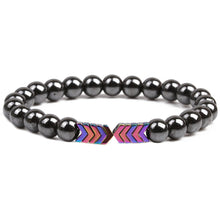 Load image into Gallery viewer, Fashion Simple Small Arrow Beads Hematite Elastic Bracelet Men Jewelry Gift
