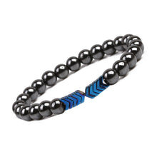 Load image into Gallery viewer, Fashion Simple Small Arrow Beads Hematite Elastic Bracelet Men Jewelry Gift
