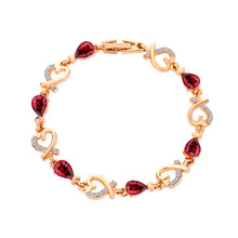 Load image into Gallery viewer, New Fashion Elegent Exquisite Crystal Flower Hollow Heart-shape Bracelet Women Jewelry Gift

