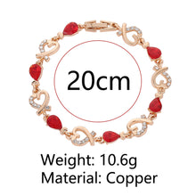 Load image into Gallery viewer, New Fashion Elegent Exquisite Crystal Flower Hollow Heart-shape Bracelet Women Jewelry Gift

