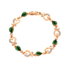 Load image into Gallery viewer, New Fashion Elegent Exquisite Crystal Flower Hollow Heart-shape Bracelet Women Jewelry Gift
