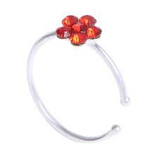 Load image into Gallery viewer, New Fashion Plum Blossom Rhinestones C-shaped Nose Rings Body Piercing Accessories
