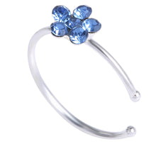 Load image into Gallery viewer, New Fashion Plum Blossom Rhinestones C-shaped Nose Rings Body Piercing Accessories
