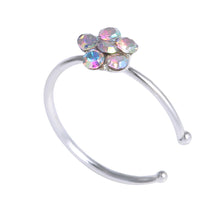 Load image into Gallery viewer, New Fashion Plum Blossom Rhinestones C-shaped Nose Rings Body Piercing Accessories
