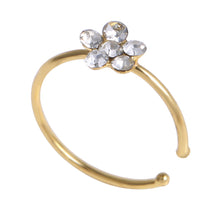 Load image into Gallery viewer, New Fashion Plum Blossom Rhinestones C-shaped Nose Rings Body Piercing Accessories
