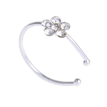 Load image into Gallery viewer, New Fashion Plum Blossom Rhinestones C-shaped Nose Rings Body Piercing Accessories
