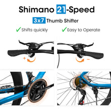 Load image into Gallery viewer, A28250 700C Road Hybrid Bike for Adult , 21-Speed Road Bike Road Bicycle Carbon Steel Frame/Dual-Disc Brakes/Multiple Colors
