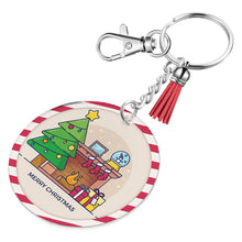 Load image into Gallery viewer, 24 Pieces Acrylic Transparent Circle Discs, 2 Inch Diameter Round Clear Acrylic Keychain Blanks And Tassel Pendant 96pcs Keyring Set For DIY Projects And Crafts
