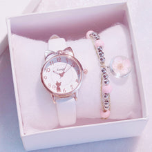 Load image into Gallery viewer, New Simple Sweet Cute Cat Watch Dial Children Student Quartz Wristwatches
