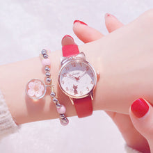 Load image into Gallery viewer, New Simple Sweet Cute Cat Watch Dial Children Student Quartz Wristwatches
