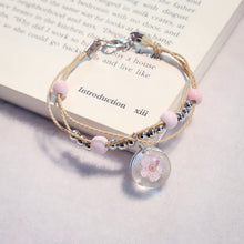 Load image into Gallery viewer, Fashion Simple Sweet Personality Dried Flower Beaded Bracelet Women Girls Jewelry Gift
