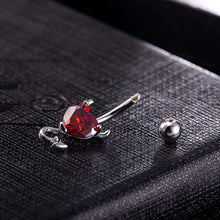 Load image into Gallery viewer, 1PC Fashion Little Devil Glitter Heart-shape Zircon Stainless Steel Belly Button Nail Women Body Piercing Jewelry
