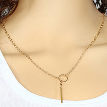 Load image into Gallery viewer, Fashion Simple Retro Sweet Elegant Metal Circle Pendant Clavicle Chain Necklace Women Jewelry Gift
