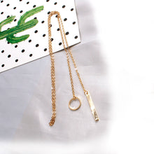Load image into Gallery viewer, Fashion Simple Retro Sweet Elegant Metal Circle Pendant Clavicle Chain Necklace Women Jewelry Gift
