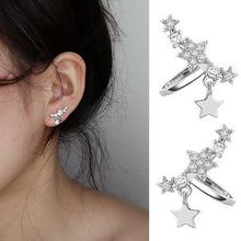 Load image into Gallery viewer, New Fashion Sparkling Zircon Star Tassel Ear Clips Earrings Women Jewelry Gift
