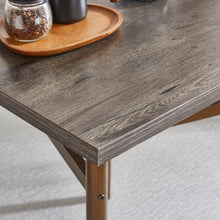 Load image into Gallery viewer, Dining Set for 2, Square wooden Dining Table with 4 Legs and 2 Metal Chair for Home Office, Kitchen, Dining Room
