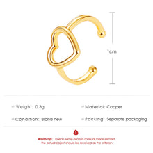 Load image into Gallery viewer, 1PC Fashion Simple Creative Sweet Hollow Heart-shape Ear Clips Jewelry Gift for Women
