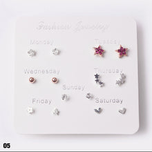 Load image into Gallery viewer, 7 Pairs Fashion Exquisite Korean One Week Ear Studs Set Women Daily Party Jewelry Gift
